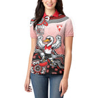 Personalized Sydney Swans Football Mascot Women Polo Shirt Aboriginal Dot Art Style Vibrant Indigenous Pattern Design