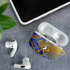 Personalized West Coast Eagles Football Mascot AirPods Case Aboriginal Dot Art Style Vibrant Indigenous Pattern Design