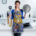Personalized West Coast Eagles Football Mascot Apron Aboriginal Dot Art Style Vibrant Indigenous Pattern Design