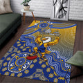 Personalized West Coast Eagles Football Mascot Area Rug Aboriginal Dot Art Style Vibrant Indigenous Pattern Design