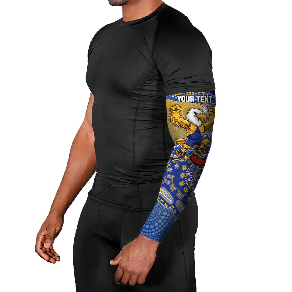 Personalized West Coast Eagles Football Mascot Arm Sleeves Aboriginal Dot Art Style Vibrant Indigenous Pattern Design