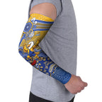 Personalized West Coast Eagles Football Mascot Arm Sleeves Aboriginal Dot Art Style Vibrant Indigenous Pattern Design