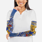 Personalized West Coast Eagles Football Mascot Arm Sleeves Aboriginal Dot Art Style Vibrant Indigenous Pattern Design
