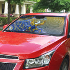 Personalized West Coast Eagles Football Mascot Auto Sun Shade Aboriginal Dot Art Style Vibrant Indigenous Pattern Design