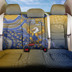 Personalized West Coast Eagles Football Mascot Back Car Seat Cover Aboriginal Dot Art Style Vibrant Indigenous Pattern Design