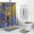 Personalized West Coast Eagles Football Mascot Bathroom Set Aboriginal Dot Art Style Vibrant Indigenous Pattern Design