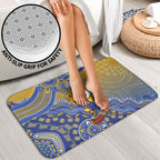 Personalized West Coast Eagles Football Mascot Bathroom Set Aboriginal Dot Art Style Vibrant Indigenous Pattern Design