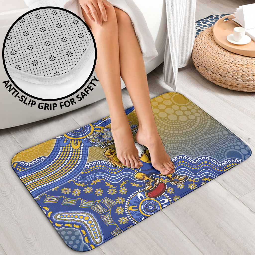 Personalized West Coast Eagles Football Mascot Bathroom Set Aboriginal Dot Art Style Vibrant Indigenous Pattern Design