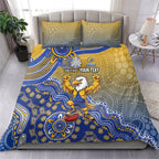 Personalized West Coast Eagles Football Mascot Bedding Set Aboriginal Dot Art Style Vibrant Indigenous Pattern Design