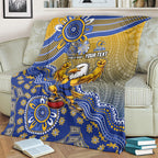 Personalized West Coast Eagles Football Mascot Blanket Aboriginal Dot Art Style Vibrant Indigenous Pattern Design
