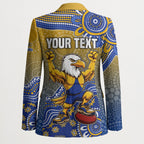 Personalized West Coast Eagles Football Mascot Blazer Aboriginal Dot Art Style Vibrant Indigenous Pattern Design