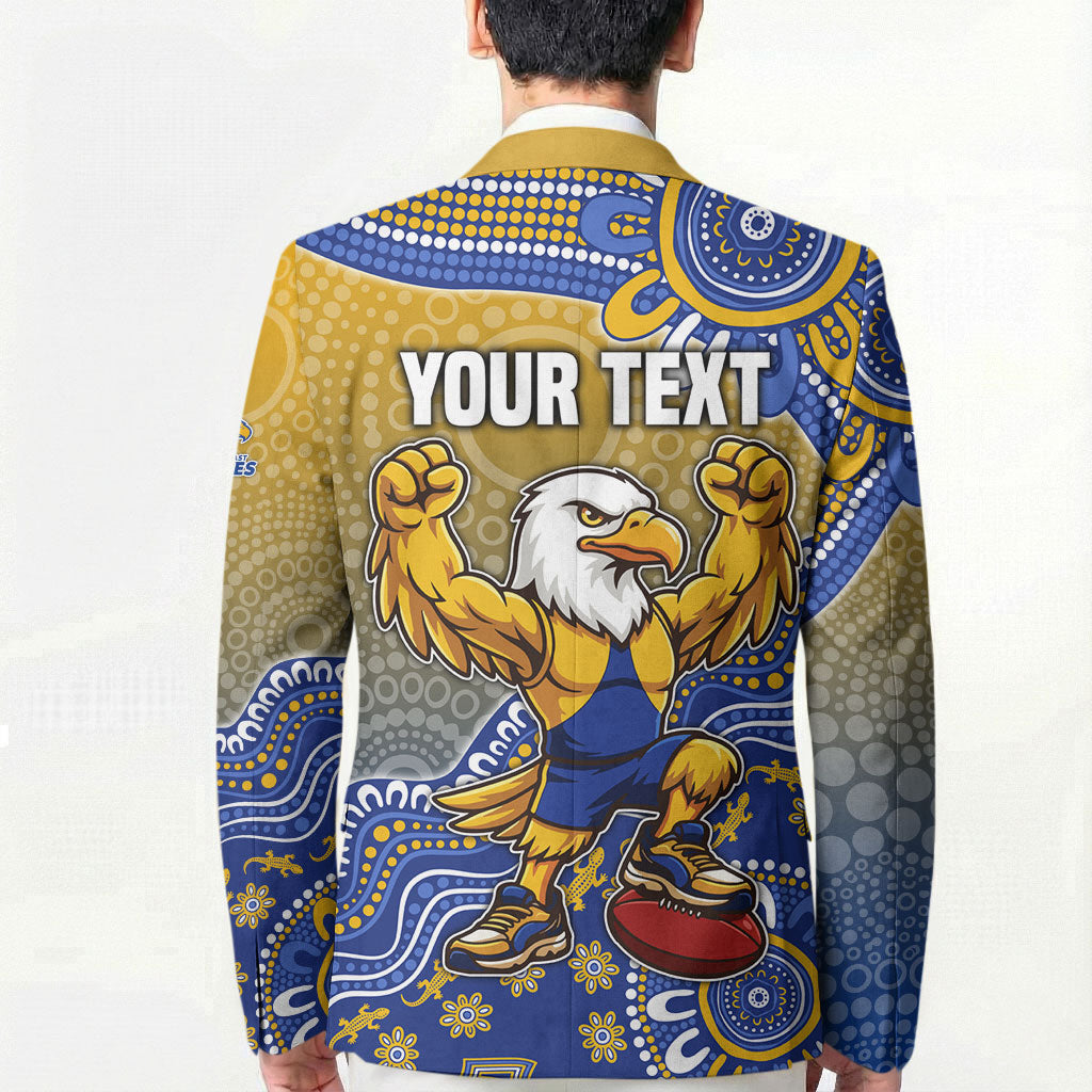 Personalized West Coast Eagles Football Mascot Blazer Aboriginal Dot Art Style Vibrant Indigenous Pattern Design