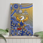 Personalized West Coast Eagles Football Mascot Canvas Wall Art Aboriginal Dot Art Style Vibrant Indigenous Pattern Design