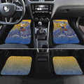 Personalized West Coast Eagles Football Mascot Car Mats Aboriginal Dot Art Style Vibrant Indigenous Pattern Design