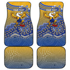 Personalized West Coast Eagles Football Mascot Car Mats Aboriginal Dot Art Style Vibrant Indigenous Pattern Design