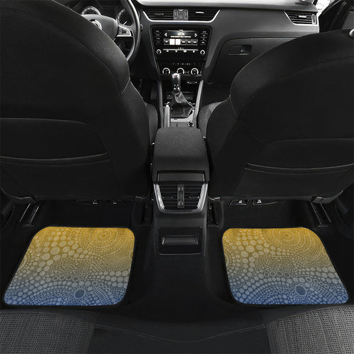Personalized West Coast Eagles Football Mascot Car Mats Aboriginal Dot Art Style Vibrant Indigenous Pattern Design