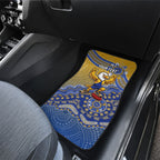 Personalized West Coast Eagles Football Mascot Car Mats Aboriginal Dot Art Style Vibrant Indigenous Pattern Design