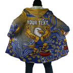 Personalized West Coast Eagles Football Mascot Cloak Aboriginal Dot Art Style Vibrant Indigenous Pattern Design