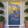 Personalized West Coast Eagles Football Mascot Door Cover Aboriginal Dot Art Style Vibrant Indigenous Pattern Design