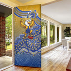 Personalized West Coast Eagles Football Mascot Door Cover Aboriginal Dot Art Style Vibrant Indigenous Pattern Design