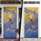 Personalized West Coast Eagles Football Mascot Door Cover Aboriginal Dot Art Style Vibrant Indigenous Pattern Design