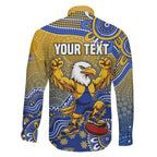 Personalized West Coast Eagles Football Mascot Family Matching Summer Maxi Dress and Hawaiian Shirt Aboriginal Dot Art Style Vibrant Indigenous Pattern Design