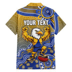 Personalized West Coast Eagles Football Mascot Family Matching Tank Maxi Dress and Hawaiian Shirt Aboriginal Dot Art Style Vibrant Indigenous Pattern Design