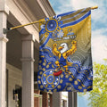 Personalized West Coast Eagles Football Mascot Garden Flag Aboriginal Dot Art Style Vibrant Indigenous Pattern Design