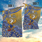 Personalized West Coast Eagles Football Mascot Garden Flag Aboriginal Dot Art Style Vibrant Indigenous Pattern Design