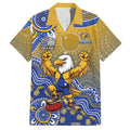 Personalized West Coast Eagles Football Mascot Hawaiian Shirt Aboriginal Dot Art Style Vibrant Indigenous Pattern Design