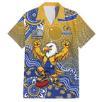 Personalized West Coast Eagles Football Mascot Hawaiian Shirt Aboriginal Dot Art Style Vibrant Indigenous Pattern Design