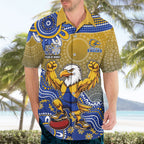 Personalized West Coast Eagles Football Mascot Hawaiian Shirt Aboriginal Dot Art Style Vibrant Indigenous Pattern Design