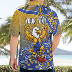 Personalized West Coast Eagles Football Mascot Hawaiian Shirt Aboriginal Dot Art Style Vibrant Indigenous Pattern Design