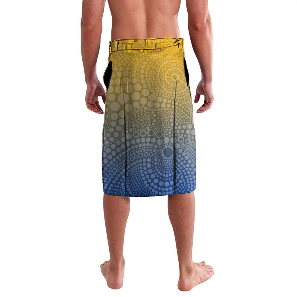 Personalized West Coast Eagles Football Mascot Lavalava Aboriginal Dot Art Style Vibrant Indigenous Pattern Design