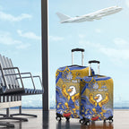 Personalized West Coast Eagles Football Mascot Luggage Cover Aboriginal Dot Art Style Vibrant Indigenous Pattern Design