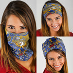 Personalized West Coast Eagles Football Mascot Neck Gaiter Aboriginal Dot Art Style Vibrant Indigenous Pattern Design