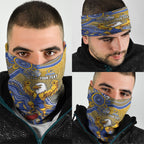 Personalized West Coast Eagles Football Mascot Neck Gaiter Aboriginal Dot Art Style Vibrant Indigenous Pattern Design