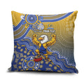Personalized West Coast Eagles Football Mascot Pillow Cover Aboriginal Dot Art Style Vibrant Indigenous Pattern Design