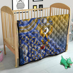 Personalized West Coast Eagles Football Mascot Quilt Aboriginal Dot Art Style Vibrant Indigenous Pattern Design