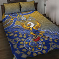 Personalized West Coast Eagles Football Mascot Quilt Bed Set Aboriginal Dot Art Style Vibrant Indigenous Pattern Design