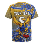 Personalized West Coast Eagles Football Mascot Rugby Jersey Aboriginal Dot Art Style Vibrant Indigenous Pattern Design