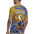 Personalized West Coast Eagles Football Mascot Rugby Jersey Aboriginal Dot Art Style Vibrant Indigenous Pattern Design
