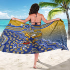 Personalized West Coast Eagles Football Mascot Sarong Aboriginal Dot Art Style Vibrant Indigenous Pattern Design