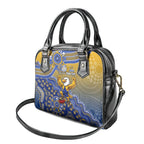 Personalized West Coast Eagles Football Mascot Shoulder Handbag Aboriginal Dot Art Style Vibrant Indigenous Pattern Design