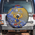 Personalized West Coast Eagles Football Mascot Spare Tire Cover Aboriginal Dot Art Style Vibrant Indigenous Pattern Design