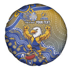 Personalized West Coast Eagles Football Mascot Spare Tire Cover Aboriginal Dot Art Style Vibrant Indigenous Pattern Design