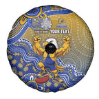Personalized West Coast Eagles Football Mascot Spare Tire Cover Aboriginal Dot Art Style Vibrant Indigenous Pattern Design