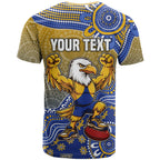 Personalized West Coast Eagles Football Mascot T Shirt Aboriginal Dot Art Style Vibrant Indigenous Pattern Design