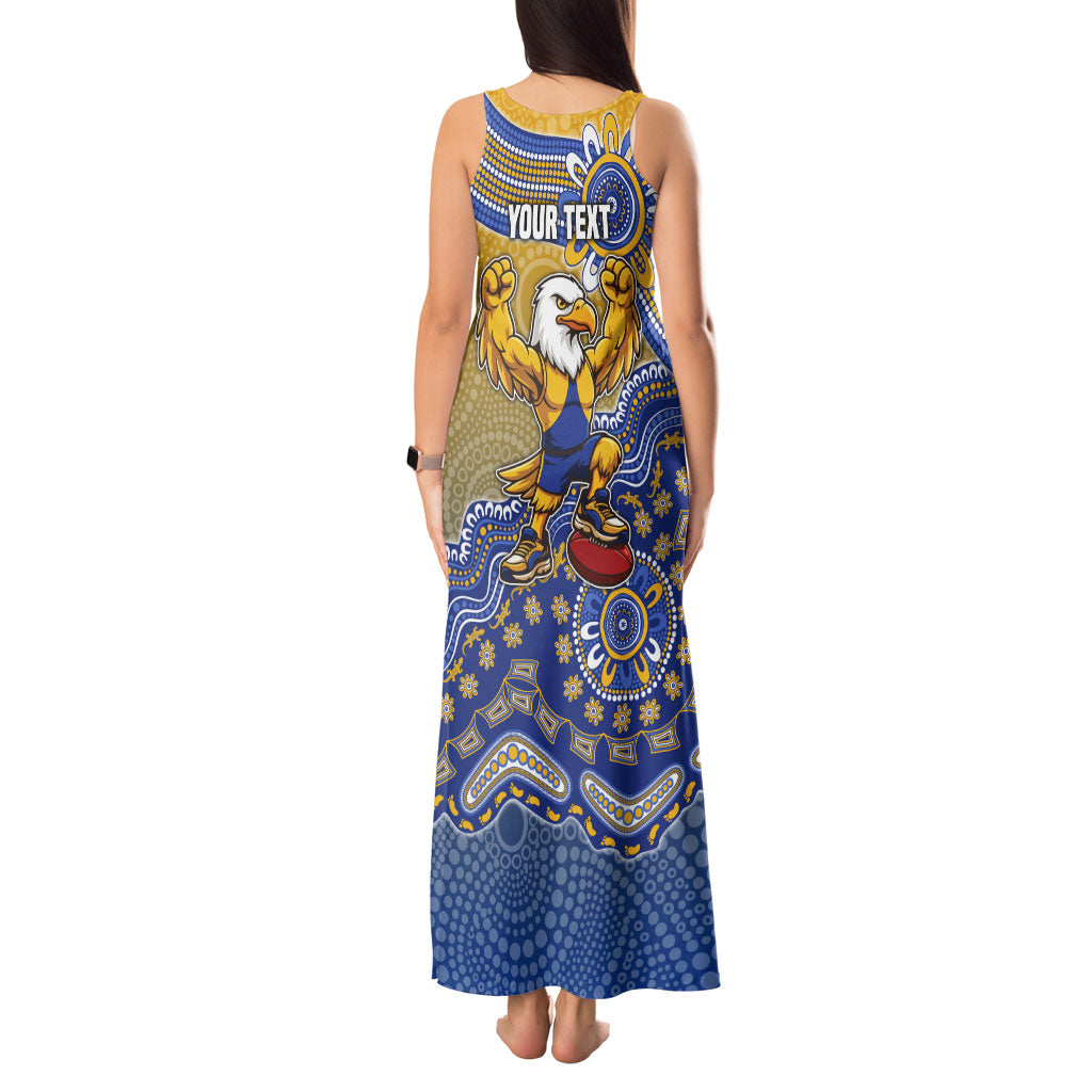 Personalized West Coast Eagles Football Mascot Tank Maxi Dress Aboriginal Dot Art Style Vibrant Indigenous Pattern Design