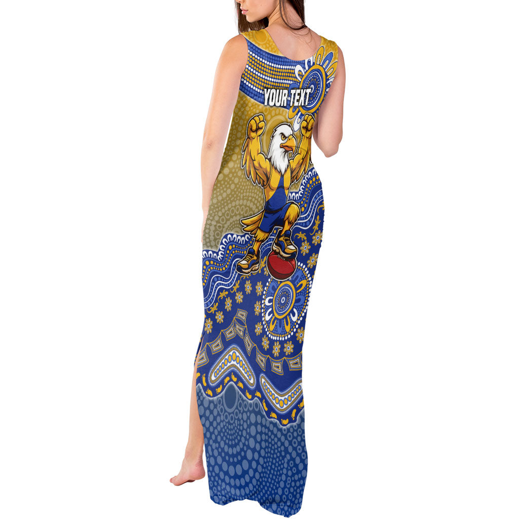 Personalized West Coast Eagles Football Mascot Tank Maxi Dress Aboriginal Dot Art Style Vibrant Indigenous Pattern Design